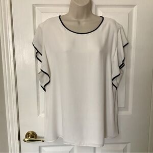 Ann Taylor Blouse XL Off White